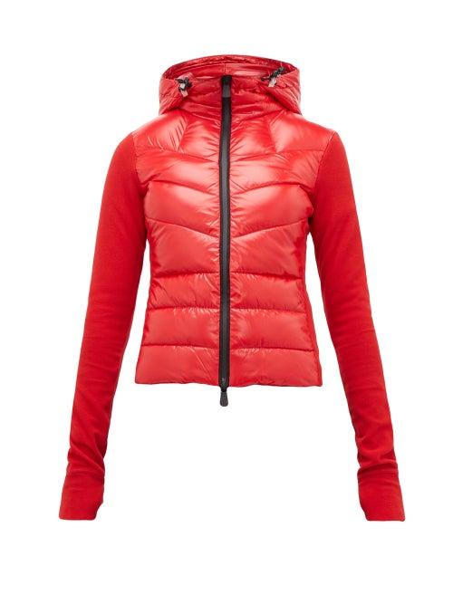Matchesfashion.com Moncler Grenoble - Fleece Sleeved Padded Jacket - Womens - Red