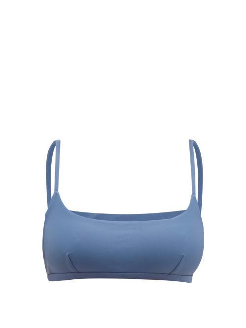 Matchesfashion.com Matteau - The Crop Bikini Top - Womens - Blue