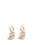 Ladies Fine Jewellery Ileana Makri - Grass Dewdrop Diamond & 18kt Gold Drop Earrings - Womens - Yellow Gold