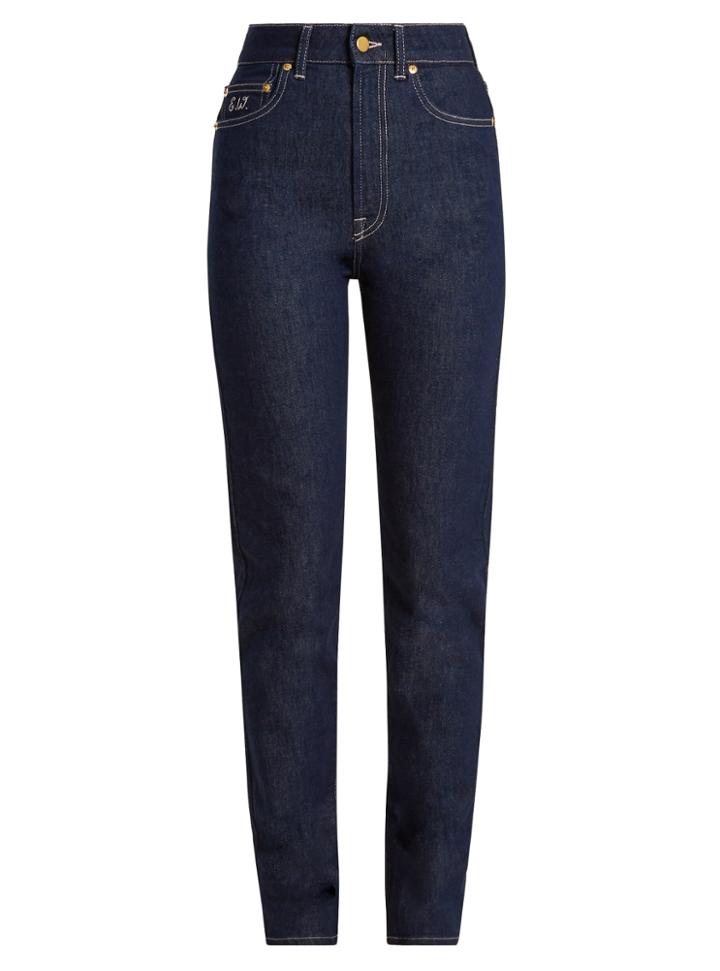 Emilia Wickstead Kendall High-rise Slim-leg Jeans
