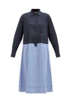 Lee Mathews - Yale Cotton-poplin Shirt Dress - Womens - Blue Multi