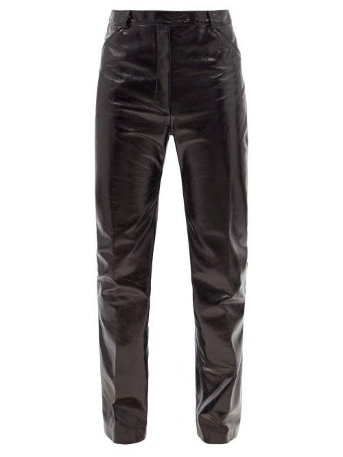 Maximilian - Soul Slim-leg Leather Trousers - Mens - Black