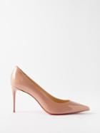 Christian Louboutin - Kate 85 Patent-leather Pumps - Womens - Nude