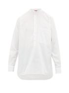 Matchesfashion.com Barena Venezia - Ciospa Band-collar Cotton-poplin Shirt - Mens - White