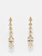 Zo Chicco - Tennis Diamond & 14kt Gold Earrings - Womens - Gold Multi