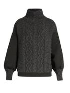 Tomas Maier Contrast-panel High-neck Sweater
