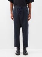 Nili Lotan - Walker Cropped Cotton-blend Trousers - Mens - Navy