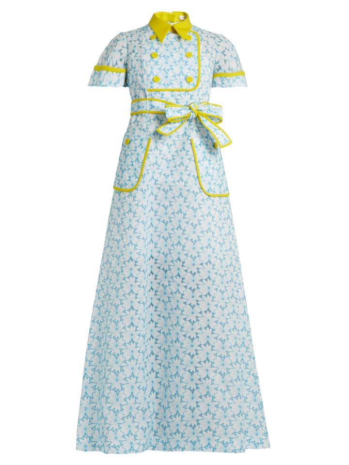 Delpozo Pagoda-embroidered Organdie Dress
