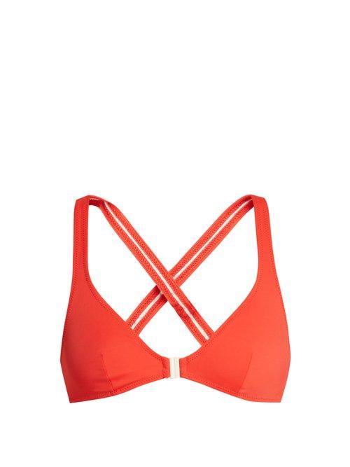 Matchesfashion.com Solid & Striped - The Josephine Triangle Bikini Top - Womens - Red