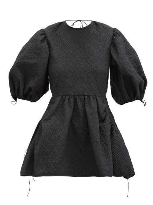 Matchesfashion.com Cecilie Bahnsen - Lulu Low-back Frost-cloqu Blouse - Womens - Black