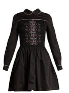 Miu Miu Smocked-front Cotton Mini Dress