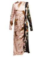 Matchesfashion.com By Walid - Suna Antique Silk Dress - Womens - Pink Print