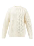 Altu - Cable And Rib-knit Merino-blend Sweater - Mens - Cream