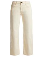 Matchesfashion.com Khaite - Wendall Cropped Denim Jeans - Womens - Ivory