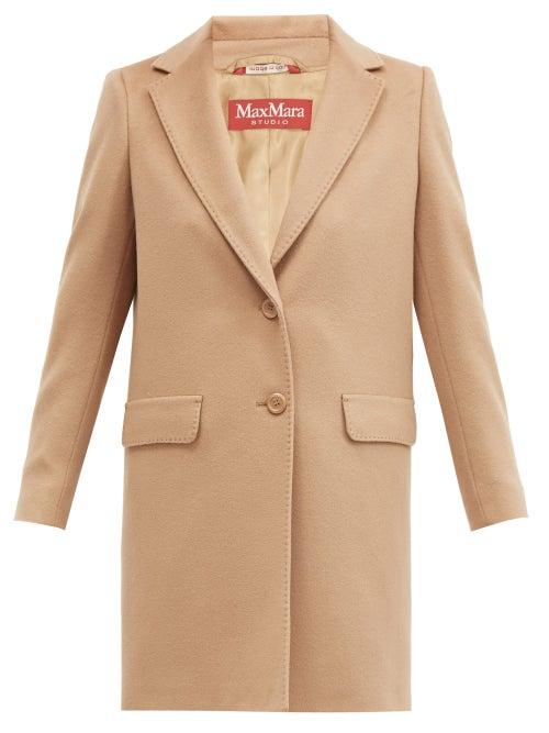 Matchesfashion.com Max Mara Studio - Avion Coat - Womens - Camel