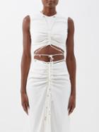 Altuzarra - Ayana Gathered Silk Top - Womens - Ivory