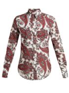 Matchesfashion.com Isabel Marant - Tania Paisley Print Silk Shirt - Womens - Red Multi