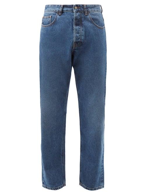 Another Aspect - Straight-leg Recycled Cotton-blend Denim Jeans - Mens - Blue