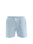 Oliver Spencer - Weston Organic Cotton-blend Corduroy Shorts - Mens - Blue