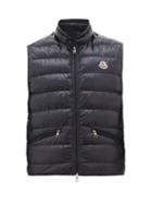 Matchesfashion.com Moncler - Gui Quilted-down Shell Gilet - Mens - Navy