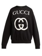 Matchesfashion.com Gucci - Gg Print Cotton Sweatshirt - Womens - Black Multi