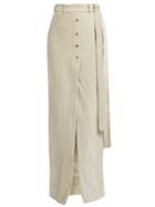 Palmer/harding Waist-tie Stretch-cotton Corduroy Maxi Skirt