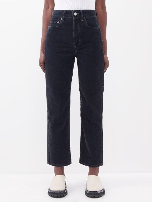 Acne Studios - Mece Cotton-blend Corduroy Cropped Jeans - Womens - Black