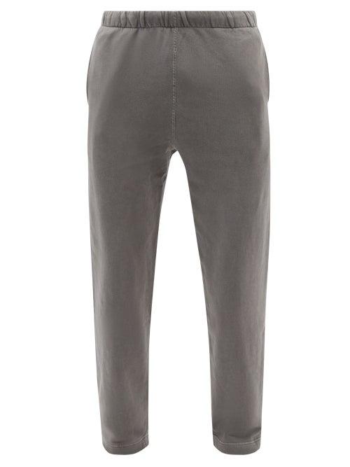 Lady White Co. - Elasticated-waist Cotton-fleece Track Pants - Mens - Dark Grey