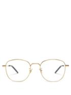 Mens Eyewear Saint Laurent - Round Metal Glasses - Mens - Gold