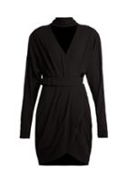 Matchesfashion.com Versace - Wrap Front Stretch Crepe Mini Dress - Womens - Black