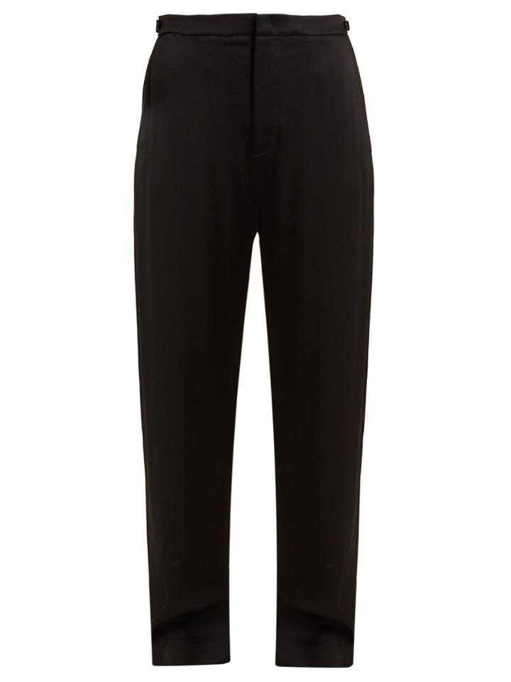Vince Wide-leg Crepe-back Satin Trousers