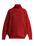 Matchesfashion.com Vika Gazinskaya - Oversized Wool Blend Sweater - Womens - Red