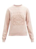 Matchesfashion.com Loewe - Anagram-embroidered Cotton-jersey Sweatshirt - Womens - Light Pink
