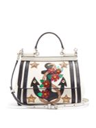 Dolce & Gabbana Sicily Small Anchor-print Leather Cross-body Bag