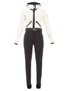 Matchesfashion.com Moncler Grenoble - Bi-tone Down-fill Quilted-shell Ski Suit - Womens - White Black