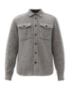 Matchesfashion.com Isabel Marant - Pesley Felted Wool-blend Shirt - Mens - Grey