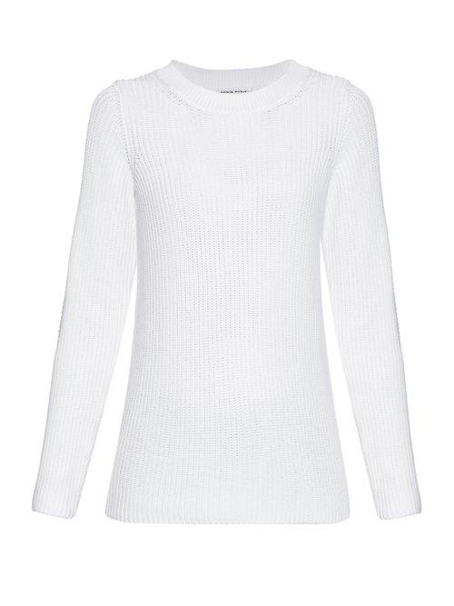 Matchesfashion.com Sonia Rykiel - Chunky Knit Back Overlay Sweater - Womens - White