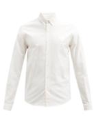 Matchesfashion.com Ami - Ami De Caur-logo Cotton-oxford Shirt - Mens - Cream