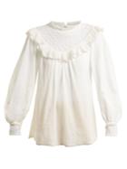 Zimmermann Melody Crochet-detailed Cotton Shirt