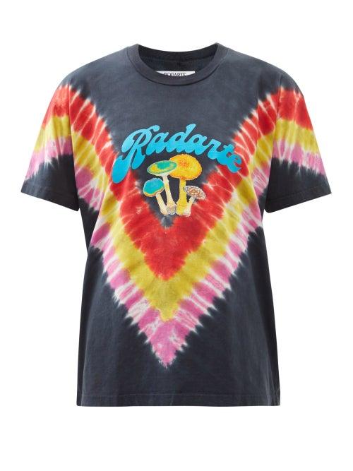 Radarte - Rocker Mushroom-print Tie-dye Cotton T-shirt - Womens - Multi
