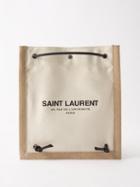Saint Laurent - Logo-print Canvas Cross-body Bag - Mens - Beige Multi