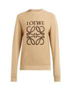 Matchesfashion.com Loewe - Anagram Embroidered Cotton Terry Sweatshirt - Womens - Beige Print