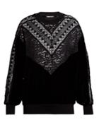 Stella Mccartney Velvet And Lace Sweatshirt