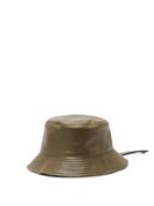 Matchesfashion.com Loewe - Anagram-patch Zipped-brim Leather Bucket Hat - Womens - Green