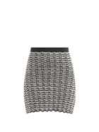 Matchesfashion.com Escvdo - Ana High-rise Hand-crocheted Cotton Mini Skirt - Womens - Navy