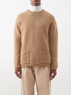 Auralee - Patch-pocket Wool Sweater - Mens - Brown