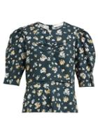Matchesfashion.com See By Chlo - Summer Floral Print Cotton Blouse - Womens - Green Multi