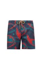 Matchesfashion.com Thorsun - Mata Graphic Print Swim Shorts - Mens - Blue Multi
