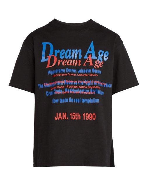 Matchesfashion.com Martine Rose - Dream Age Print T Shirt - Mens - Black