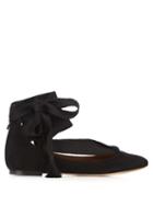 Chloé Harper Suede Lace-up Ballet Flats